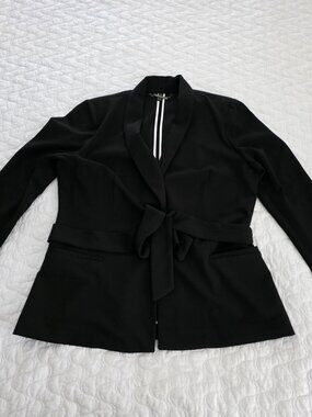 White House Black Market Slip-on belted one button